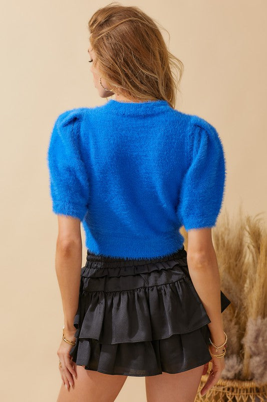 Black Ruffle Tiered Skort