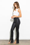 Black Split Hem Jeans
