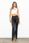 Black Split Hem Jeans