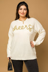 Ivory Cheers Holiday Sweater