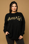 Black Cheers Holiday Sweater