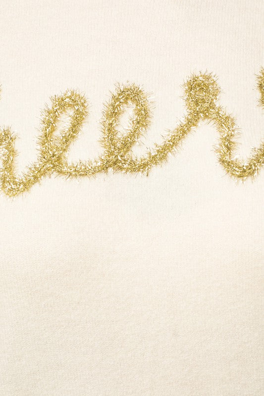 Ivory Cheers Holiday Sweater
