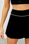 Black Rhinestone Trim Detail Shorts