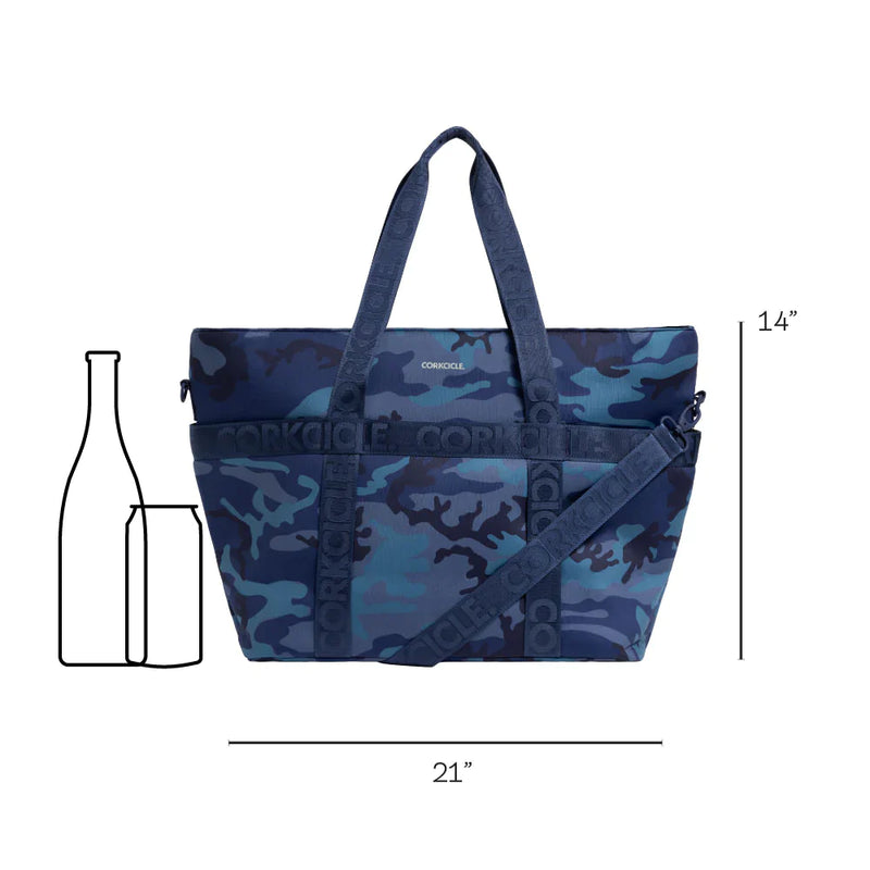 Santorini Blue Estelle Neoprene Cooler Tote