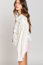 Ivory Sequin Detail Denim Jacket