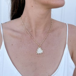 CZ Heart Pendant Necklace