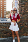 Alabama Game Day Cropped Glitter Star T-Shirt - Shop Kendry Collection Boutique