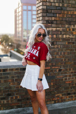Alabama Game Day Cropped Glitter Star T-Shirt - Shop Kendry Collection Boutique