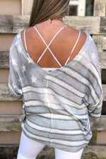 Blue 4th Of July American Flag Knit Oversized Sweater - Shop Kendry Collection Boutique