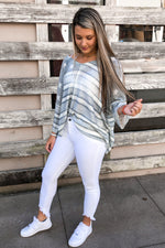 Blue 4th Of July American Flag Knit Oversized Sweater - Shop Kendry Collection Boutique