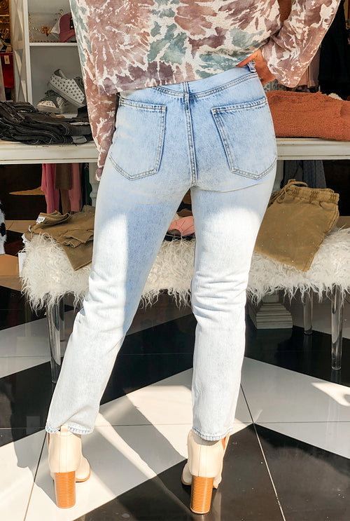 Andy High Rise Light Wash Girlfriend Jeans - Shop Kendry Collection