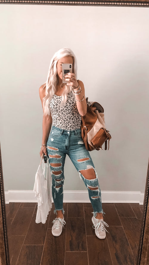 Ariana Destroyed Girlfriend Jeans - Shop Kendry Collection Boutique