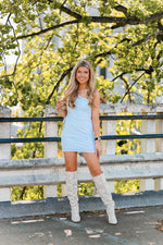 Baby Blue Cutout Mini Dress - Shop Kendry Collection Boutique