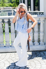 Baby Blue Ruffle Tank Top