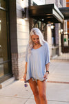 Baby Blue V-Neck Basic Tee - Shop Kendry Collection Boutique