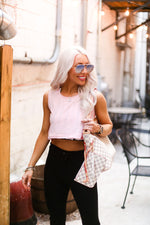 Baby Pink Cropped Workout Tank - Shop Kendry Collection Boutique