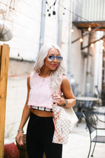 Baby Pink Cropped Workout Tank - Shop Kendry Collection Boutique