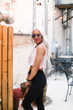 Baby Pink Cropped Workout Tank - Shop Kendry Collection Boutique