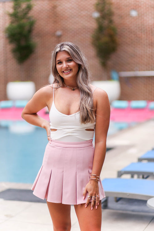 Baby Pink Pleated Mini Skirt - Shop Kendry Collection Boutique