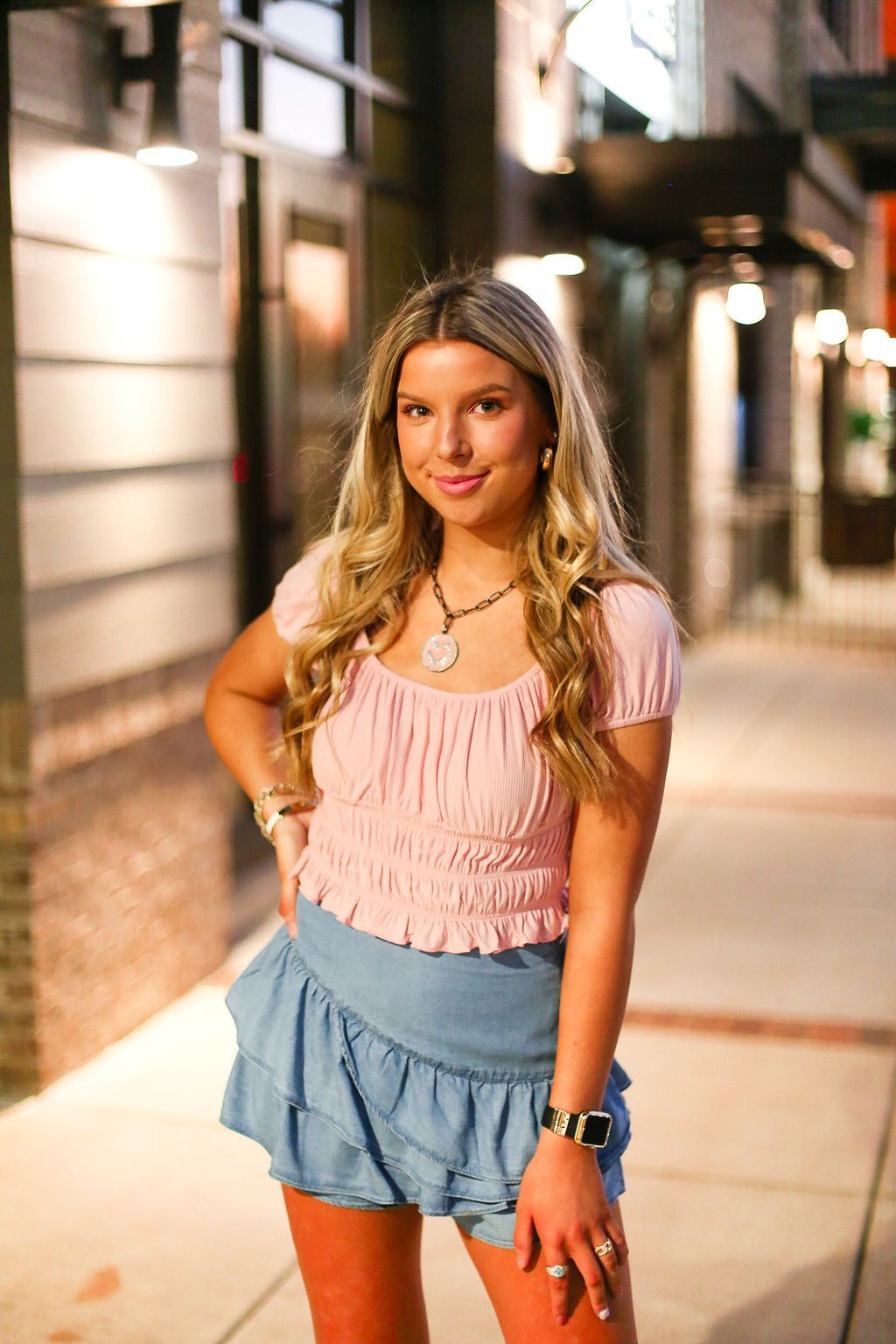 Baby Pink Smocked Puff Sleeve Blouse - Shop Kendry Collection Boutique