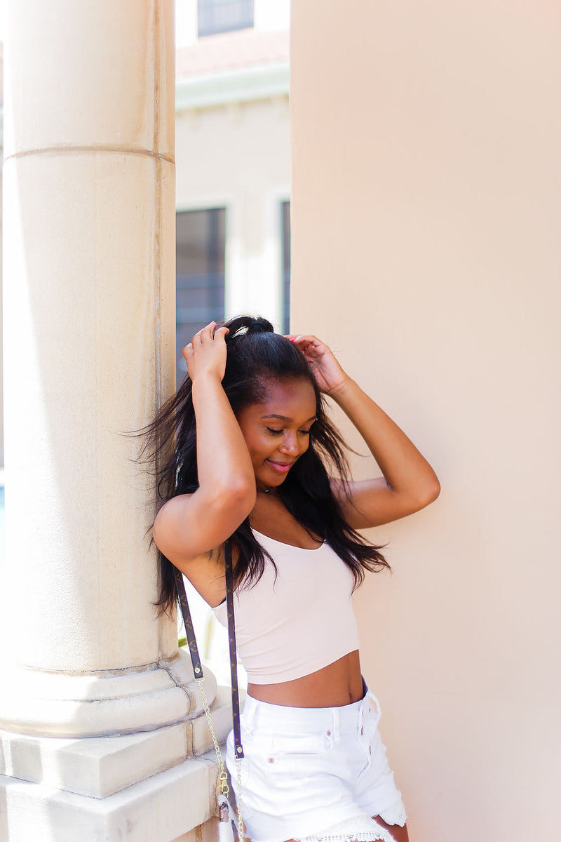 Light Pink Spaghetti Strap Cropped Tank - Shop Kendry Collection Boutique