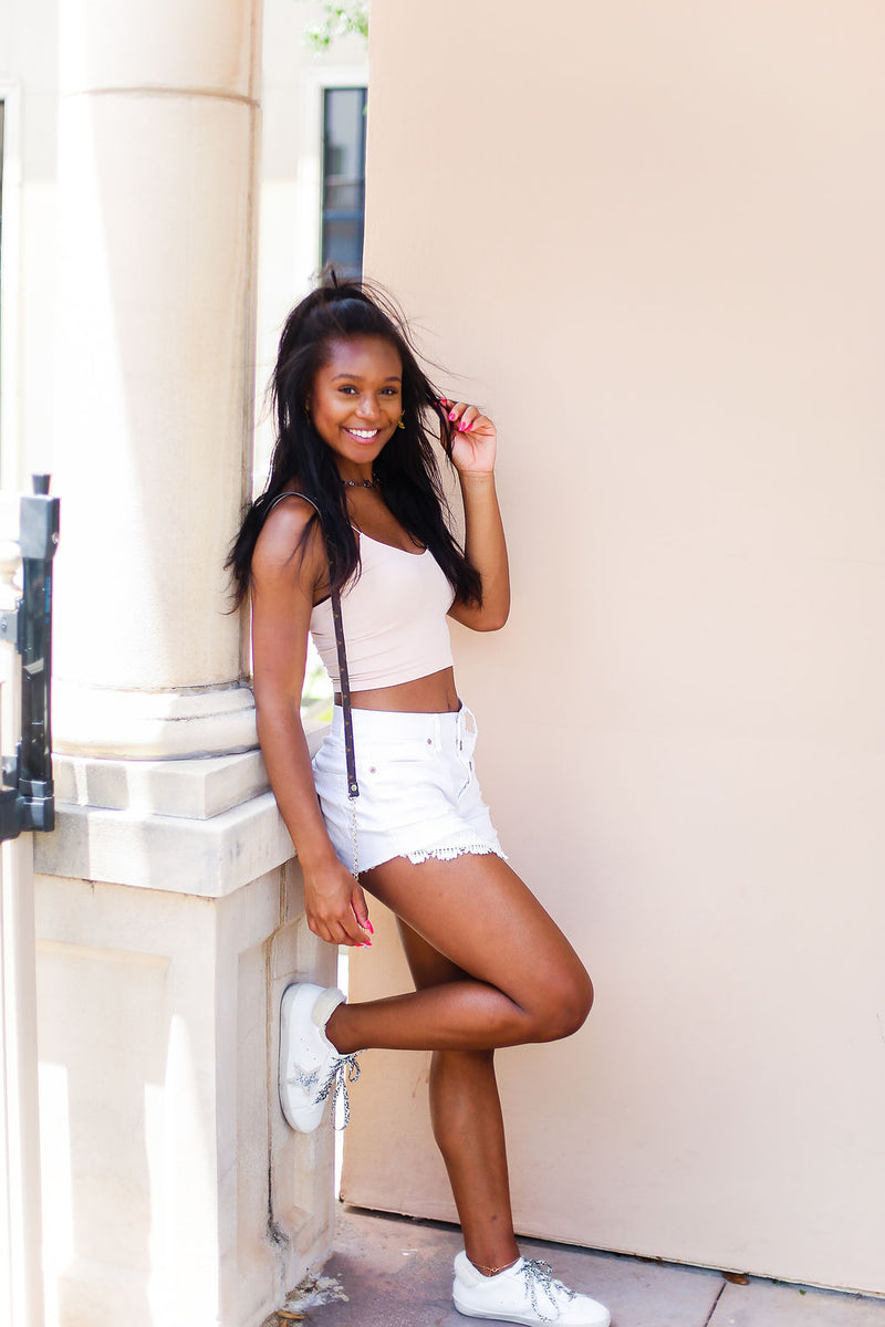 Light Pink Spaghetti Strap Cropped Tank - Shop Kendry Collection Boutique