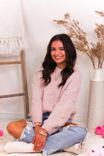 Baby Pink Textured Sweater - Shop Kendry Collection Boutique