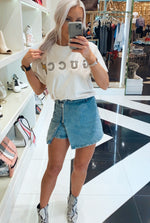 Front Zipper Medium Wash Denim Skort - Shop Kendry Collection Boutique