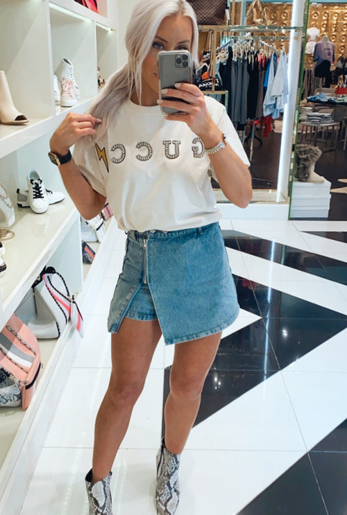 Back With A Bang Tan Graphic Tee - Shop Kendry Collection Boutique