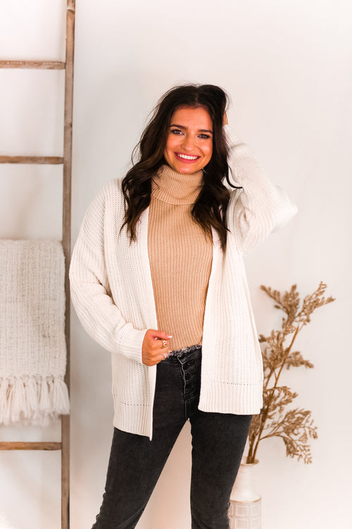 Beige Sleeveless Turtle Neck Knit Top - Shop Kendry Collection Boutique