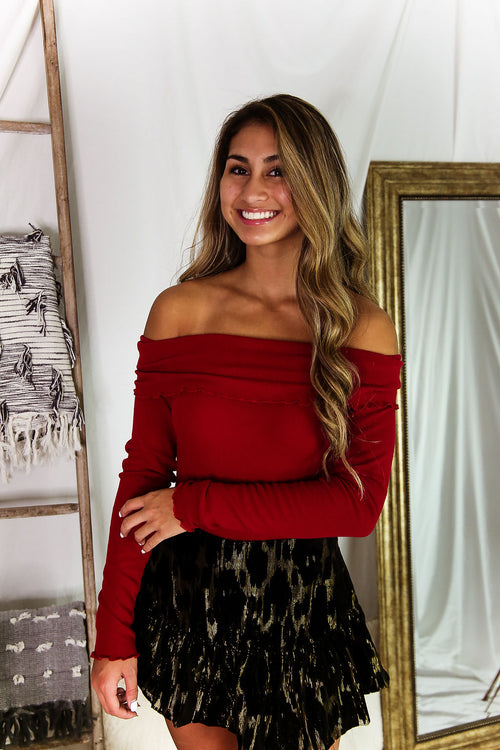 Black And Gold Patterned Ruffle Mini Skirt- Shop Kendry Collection Boutique 