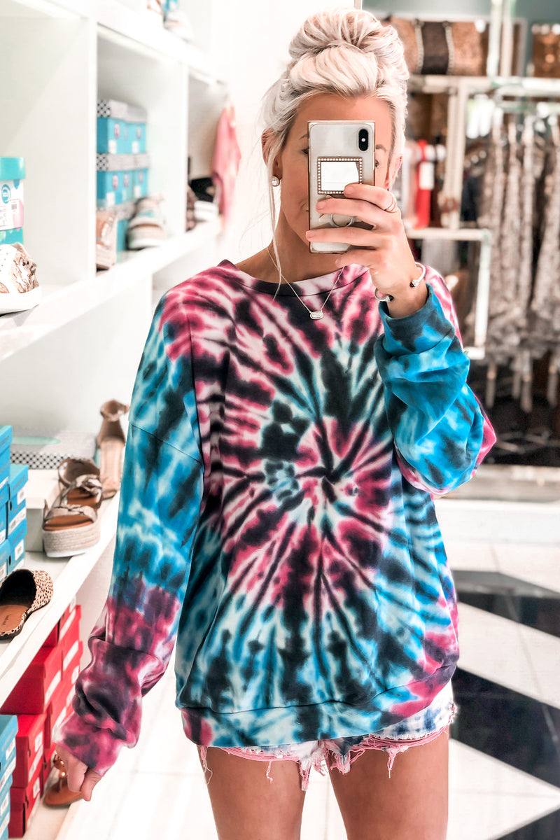 Black And Pink Tie Dye Sweatshirt - Kendry Collection Online Boutique–  Kendry Collection Boutique