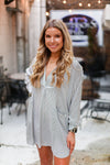 Black And White Pin Stripe Tunic Top - Shop Kendry Collection Boutique