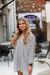 Black And White Pin Stripe Tunic Top - Shop Kendry Collection Boutique