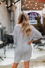 Black And White Pin Stripe Tunic Top - Shop Kendry Collection Boutique
