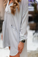 Black And White Pin Stripe Tunic Top - Shop Kendry Collection Boutique