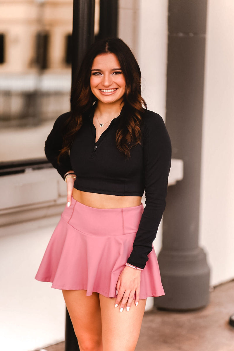 Black Cropped Zip-Up Athletic Jacket - Shop Kendry Collection Boutique