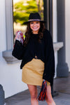 Black Distressed Popcorn Sweater - Shop Kendry Collection Boutique