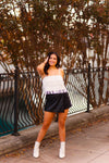 Black Faux leather Mini Skort - Kendry Collection Boutique