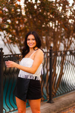 Black Faux leather Mini Skort - Kendry Collection Boutique