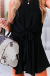 Black Front Tie Halter Neck Romper - Shop Kendry Collection Boutique