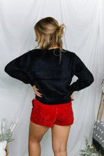 Black Fuzzy Knit Sweater - Shop Kendry Collection Boutique