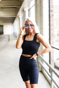 Thick Strap Ribbed Cropped Tank Top - Shop Kendry Collection Boutique Online