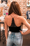 Black Lace Racerback Ribbed Bodysuit - Shop Kendry Collection Boutique