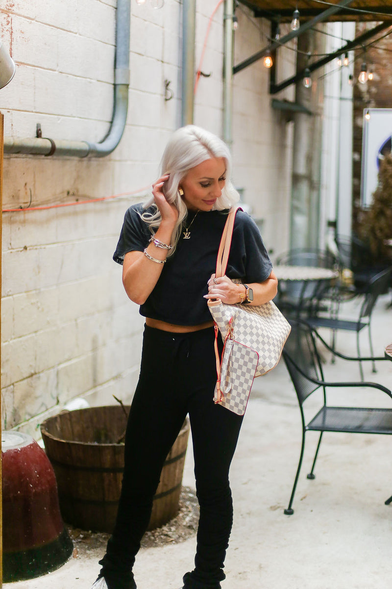 Black Mesh Back Tie Athletic Crop Top - Shop Cute Styles From Kendry Collection Boutique