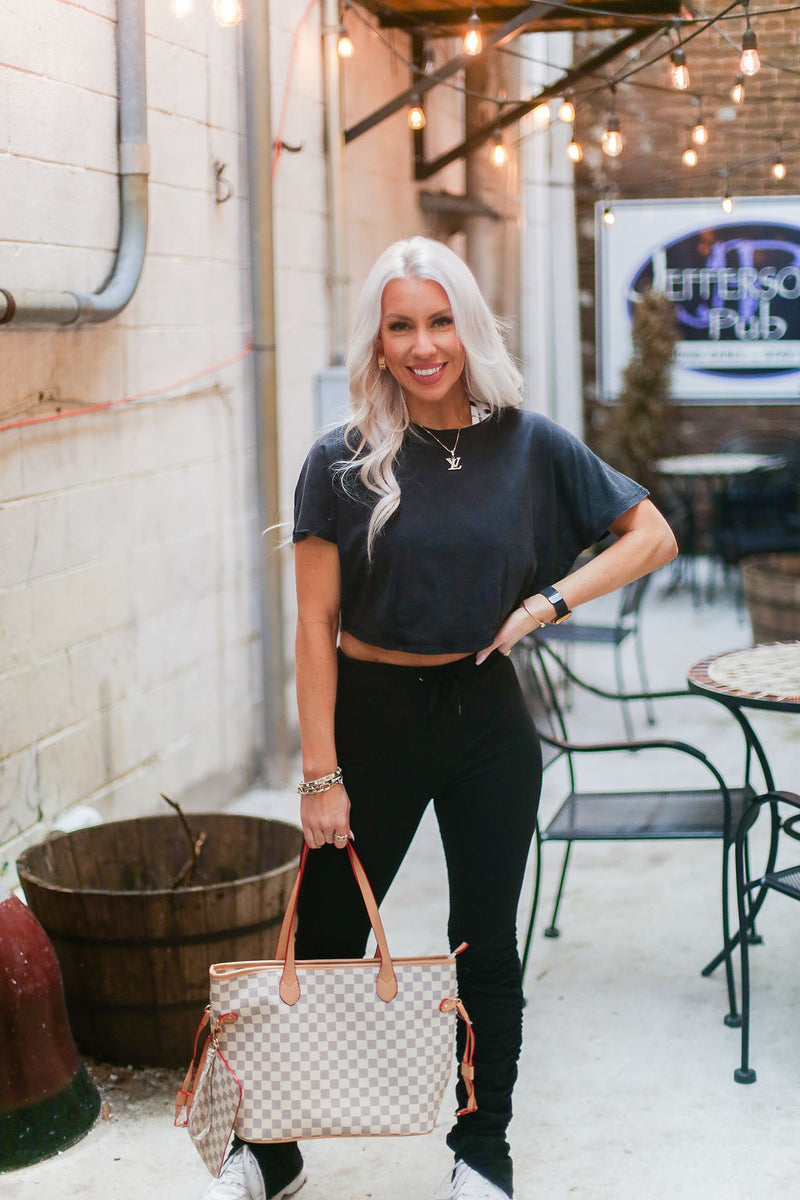 Black Mesh Back Tie Athletic Crop Top - Shop Cute Styles From Kendry Collection Boutique