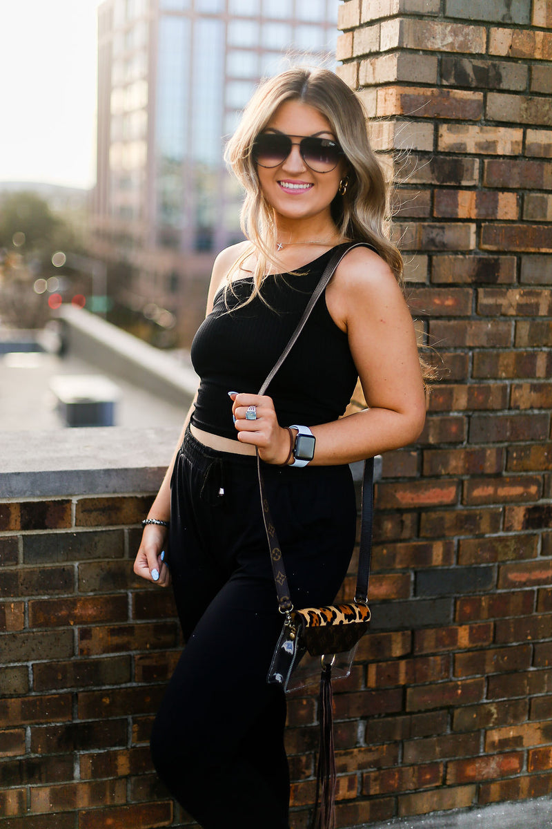 Black One Shoulder Ribbed Tank Top - Shop Kendry Collection Boutique Online