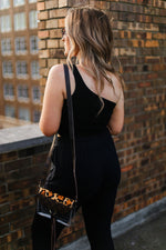 Black One Shoulder Ribbed Tank Top - Shop Kendry Collection Boutique Online