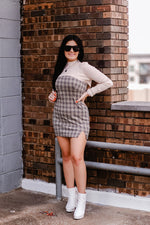 Black Plaid Square Neck Mini Dress - Shop Kendry Collection Boutique 