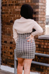 Black Plaid Square Neck Mini Dress - Shop Kendry Collection Boutique 